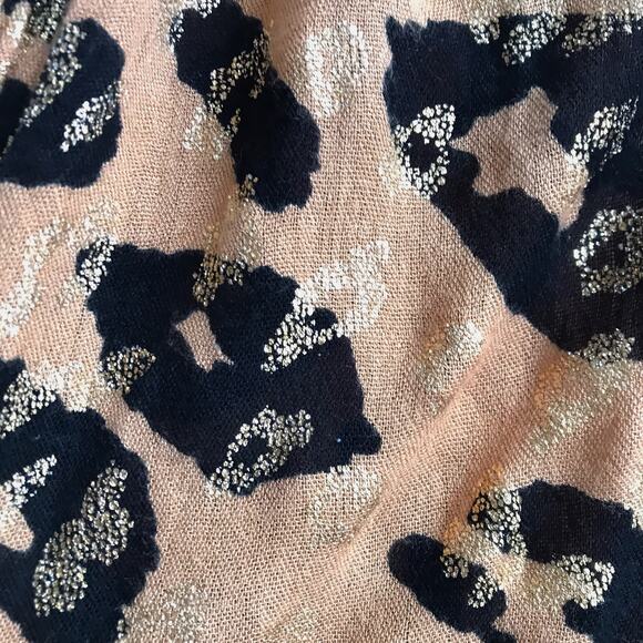 Charming Charlie Animal Print Gold Foil Infinity Loop Scarf Wrap Leopard Snood - Picture 9 of 14